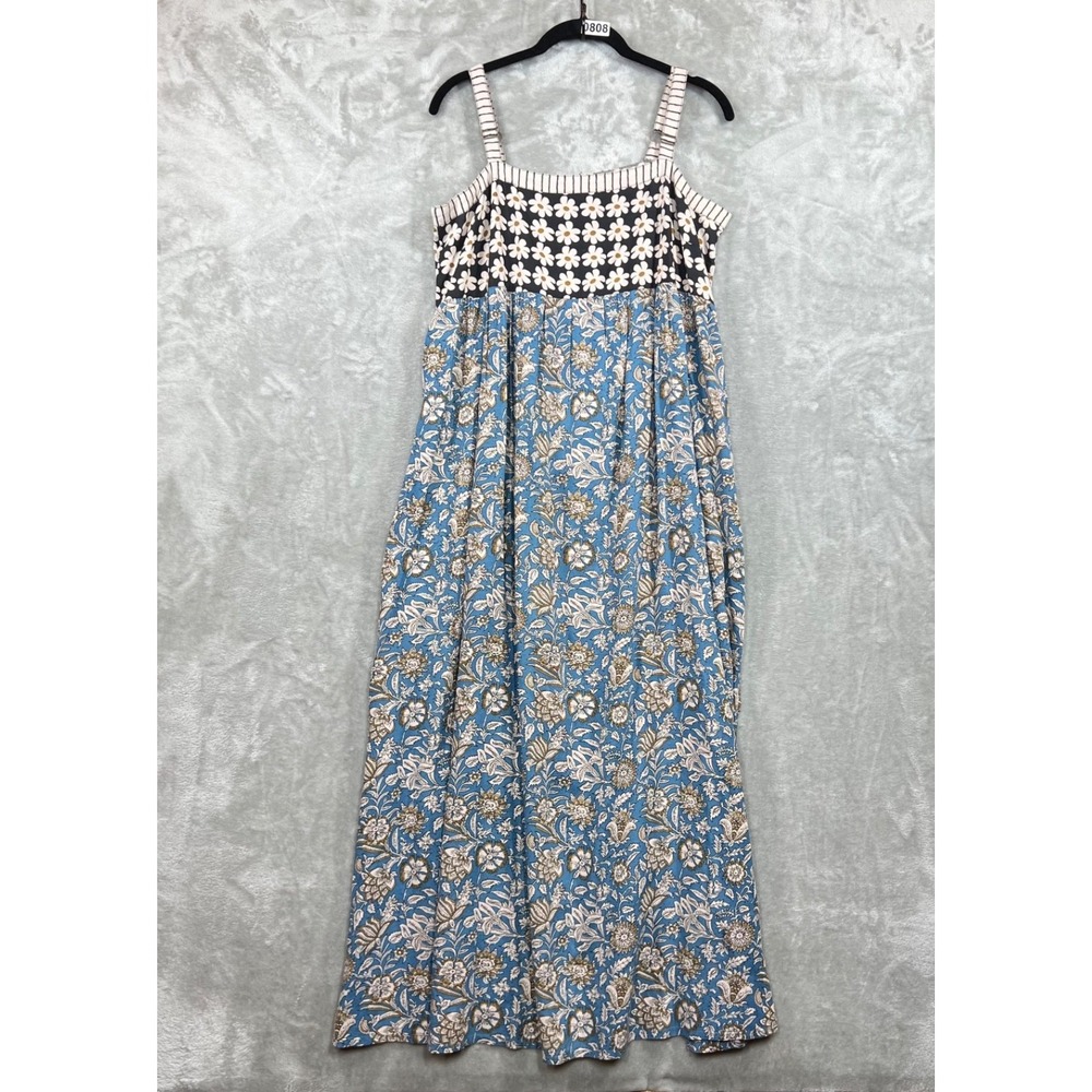 NATURAL LIFE Floral Maxi Dress in Blue and Cream